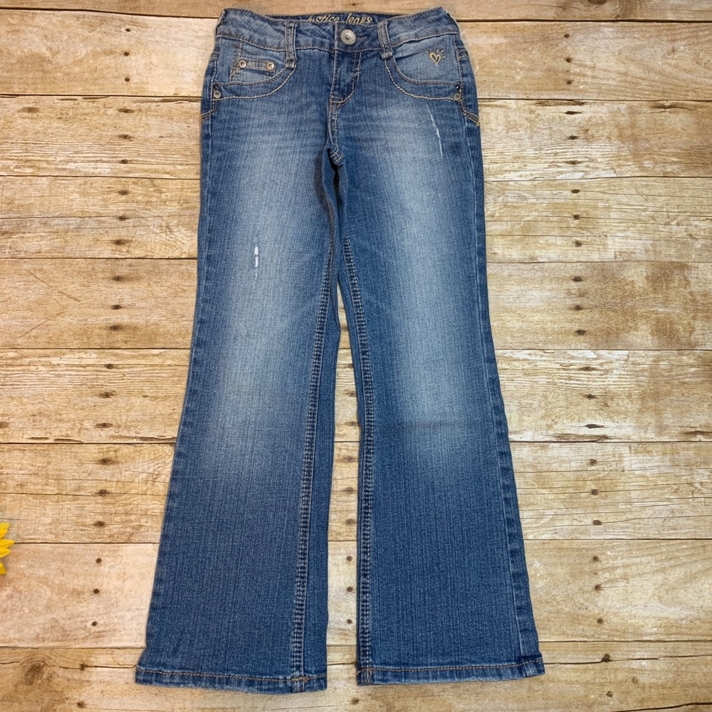 Justice girls jeans are like new. Size 7 Regular
